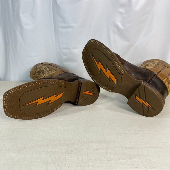 Cody James Square Toe Boots Child Youth Size 7.0 D Style BBSC1895 Leather Brown - Picture 10 of 16